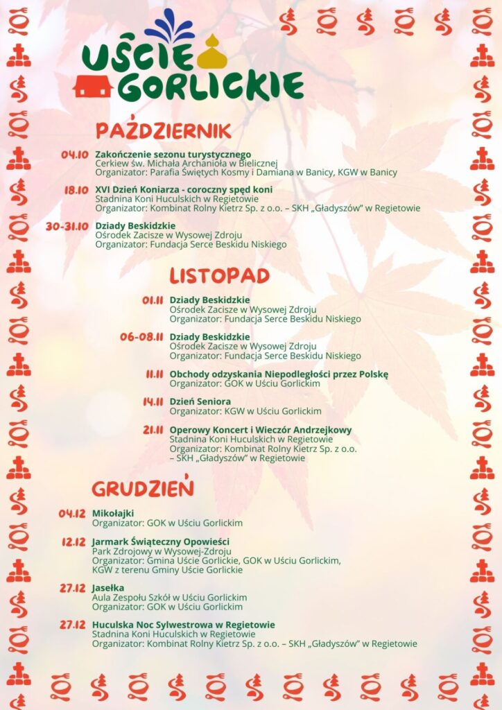 kalendarz wydarzeń uście gorlickie 1